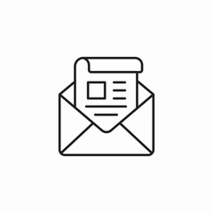 Poster - Newsletter email marketing message icon vector sign