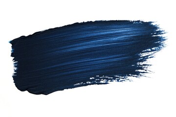 Poster - A single blue brush stroke on a white background, ideal for use in design and illustration projects