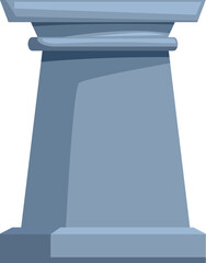 Poster - simple gray museum column pedestal designed for exhibiting art
