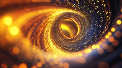 Poster - A spiral shaped object against a dark background, great for representing innovation or creativity