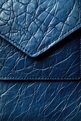 Poster - A detailed view of a blue leather wallet