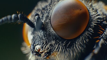 Poster - Close-up image of a fly's face with detailed features