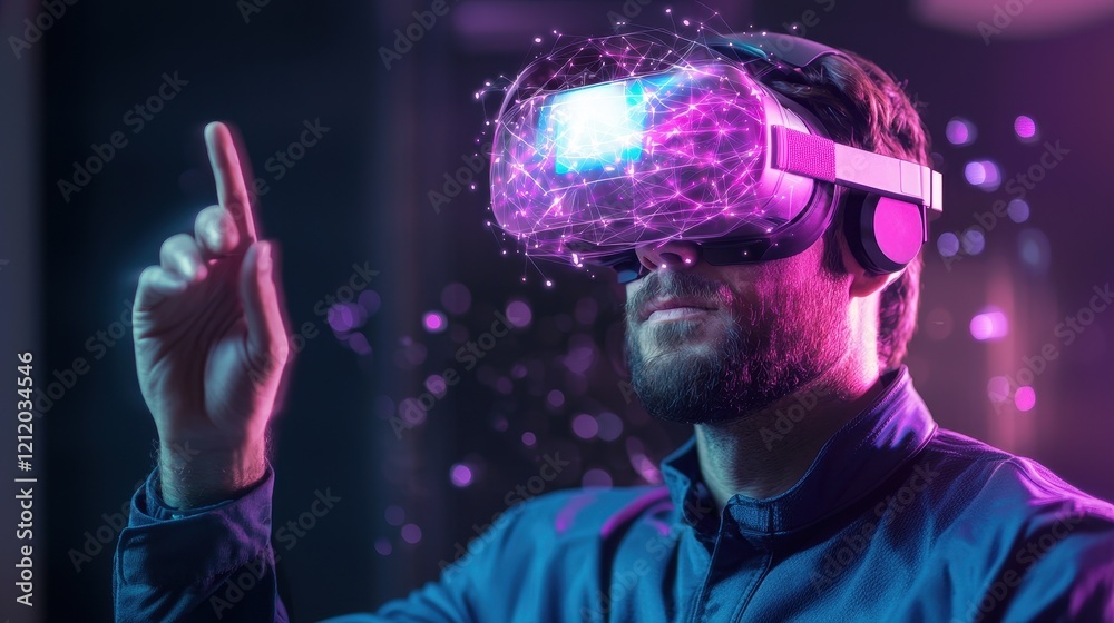 Virtual reality experience engaging user technology lab digital ...