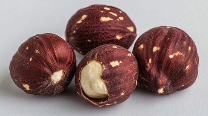 Poster - Quality Hazelnuts in Cracking Stages Generative AI