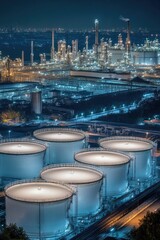 Poster - Group of large industrial containers sitting together