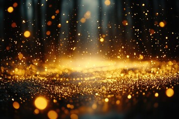 Aufkleber - A single light source shining brightly against a dark background