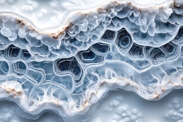 Poster - A close-up view of a small fragment of ice on a surface