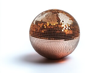 Poster - A shiny disco ball on a clean white surface