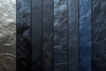 Poster - This rich background features a stunning gradient from deep midnight blue to graphite gray, enhanced by a soft metallic sheen, perfect for high-end designs or presentations