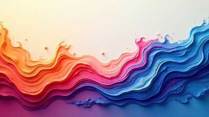 Wall Mural - abstract colorful swirling paint texture background with vibrant hues and smooth, layered waves