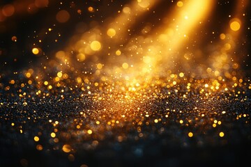 Poster - A bright golden light illuminates a dark background