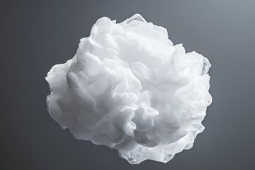 Poster - A close-up shot of a single white flower against a gray background