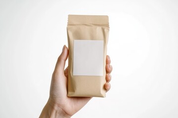 Poster - A person holding a bag of coffee, ready to start the day