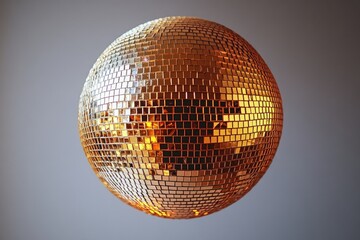 Poster - A shiny disco ball hanging from the ceiling, perfect for party or event decoration