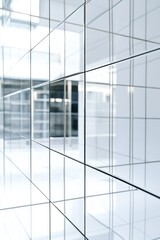 Poster - Modern minimalist space with reflective surface and clean lines
