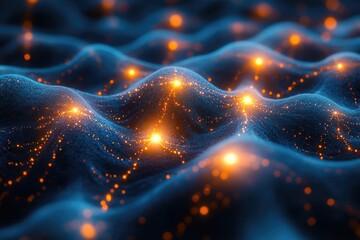 Poster - A close-up of a collection of glowing stars in space, with vibrant colors and intricate details