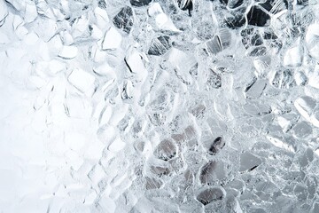 Poster - A soothing minimalist gradient flows from arctic white to pale silver, showcasing a frosted effect that enhances clarity. The ample negative space invites creative text use and evokes tranquility
