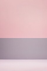 Poster - A smooth gradient transitions from platinum gray at the bottom to soft blush pink at the top, offering ample blank space for text or design, perfect for modern aesthetics