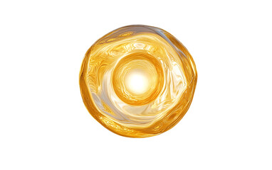 Canvas Print - Abstract gold glass spheres, golden cells, 3d rendering.