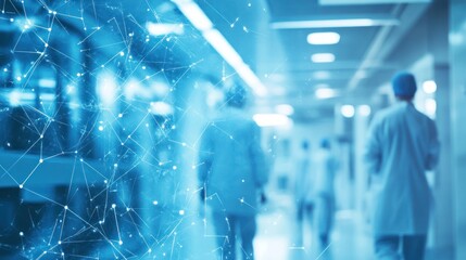 Poster - Abstract blurred visuals designed to represent healthcare innovation and technological growth.