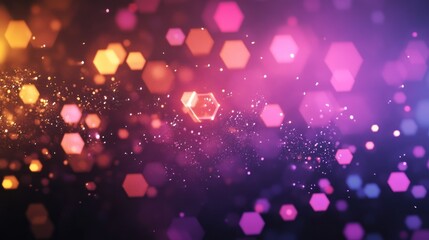 Poster - Abstract hexagons enhanced with light effects, perfect for creating medical illustrations and infographics.