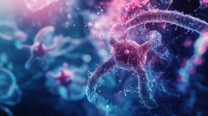 Poster - Abstract network designs combining medical symbols with a futuristic background for unique visuals.