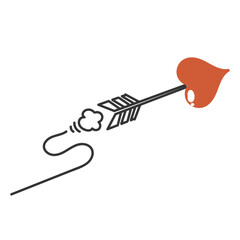 Wall Mural - doodle love arrow icon