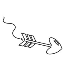 Wall Mural - doodle love arrow icon