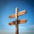 © icon - Wooden Signpost. Pointing the Way. Guiding Your Choices