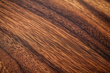 Aufkleber - Close-up of rich, dark brown wood grain texture with diagonal lines, showing natural wood patterns.