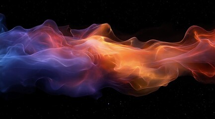 Poster - an abstract background made of clouds of multi-colored smoke. Universal background with colorful smoky clouds