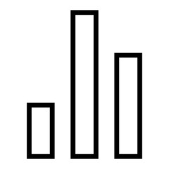 Poster - Bar chart Graph vector icon