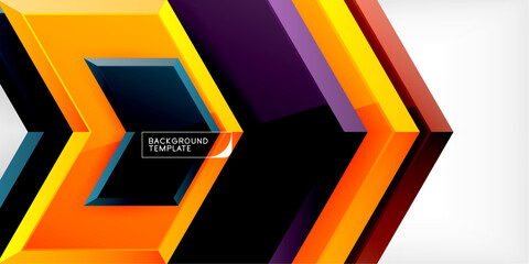 Poster - Technology dynamic arrow geometric background. Vector Illustration For Wallpaper, Banner, Background, Card, Book Illustration, landing page
