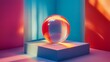 © Juan - Abstract glass sphere on a vibrant pedestal