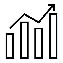 Poster - Graph Growth Stats vector icon