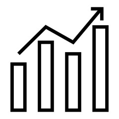 Poster - Graph Growth Stats vector icon