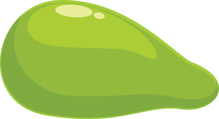 Poster - Cartoon illustration of a green avocado, representing healthy food and vegan or vegetarian lifestyle