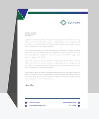 Wall Mural - Letterhead design template for business. Print for ready free download.