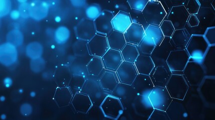 Poster - Monochromatic hexagon backgrounds for elegant and versatile tech illustrations.