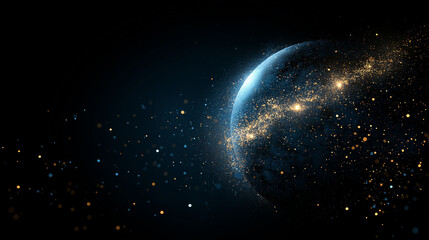Wall Mural - celestial dance: a mesmerizing cosmic scene featuring a vibrant, swirling nebula surrounding a celes