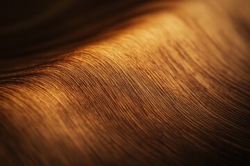 Aufkleber - Close-up of a wavy, light brown wood grain texture with a soft glow.