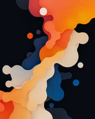 Poster - A creative visualization of data analysis with abstract shapes forming complex patterns, highlighting the depth and intricacy of data transformation processes,