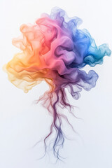 Poster - A dynamic animation frame of the brain's neural network evolving,