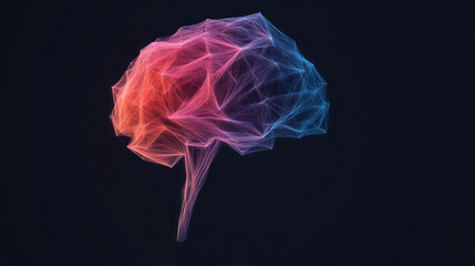 Poster - An abstract geometric design of the brain's neural network, using bright lines and interconnected shapes to represent the formation and reinforcement of new pathways.