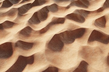 Poster - Close-up of textured sand dunes, showing subtle light and shadow variations creating a wavy pattern.