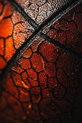 Leinwandbilder - Close-up of cracked, textured, dark red surface.