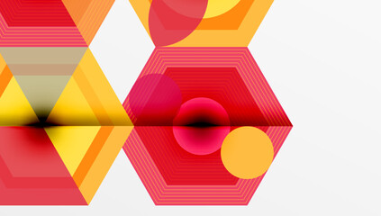 Poster - Hexagons design geometric abstract background
