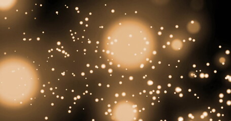 Poster - Image of light spots on black background