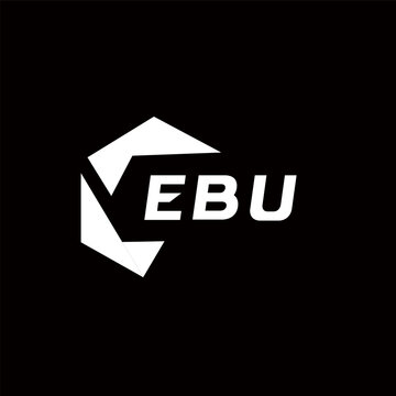 EBU creative minimalist letter logo. EBU unique vector initials alphabet letter logo design