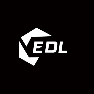 EDL creative minimalist letter logo. EDL unique vector initials alphabet letter logo design